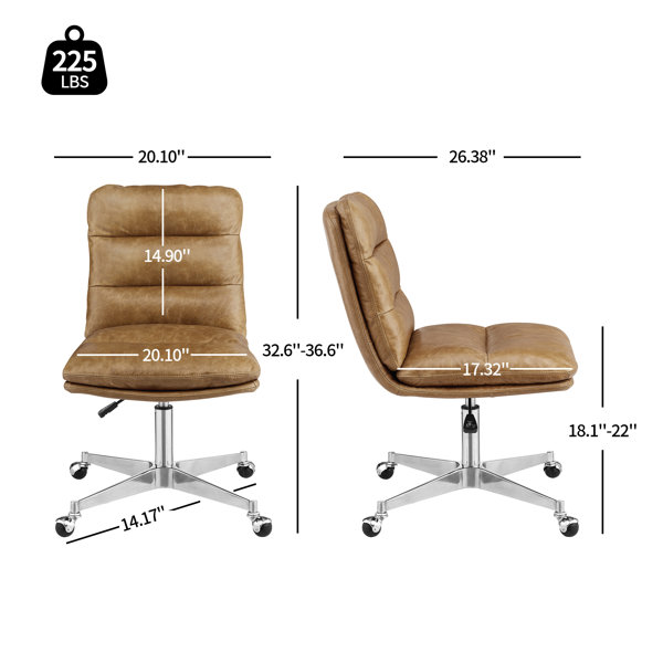 Deshong genuine leather task outlet chair